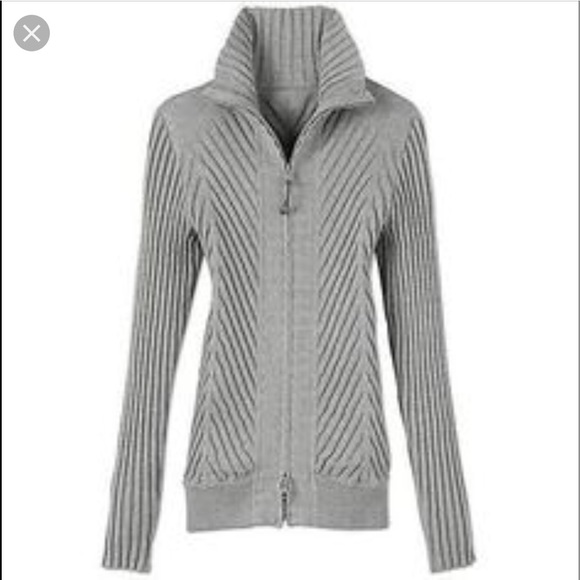Athleta Zippy Ribbed Zip Up Sweater Xl 